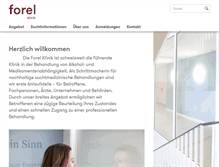 Tablet Screenshot of forel-klinik.ch